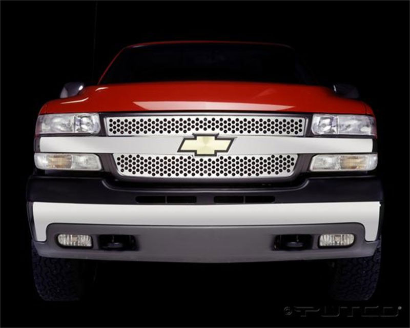 Putco 84107 | 01-02 Chevrolet Silverado HD Punch Stainless Steel Grilles; 2001-2002