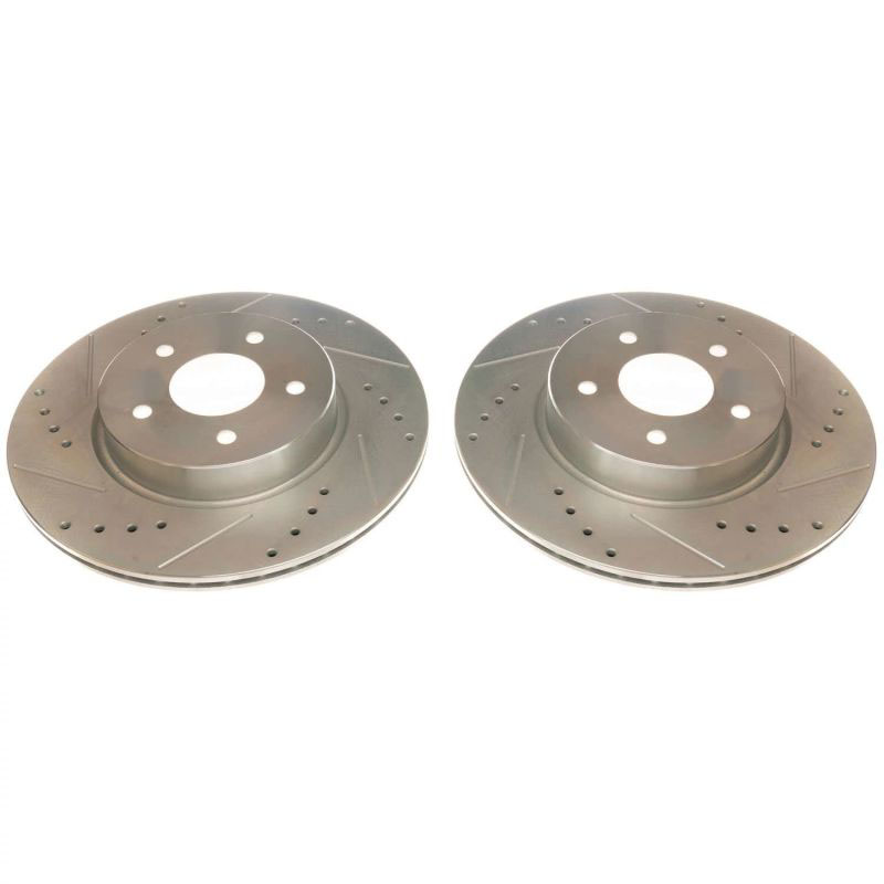 PowerStop jbr1775xpr | Power Stop 19-20 Infiniti QX50 Rear Evolution Drilled & Slotted Rotors - Pair; 2019-2020