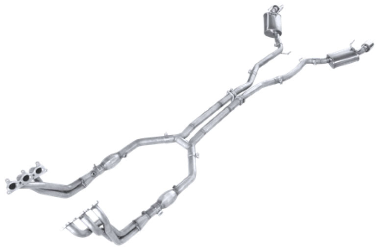 American Racing Headers CAV6-10134212FSWC | CAMARO V6 FULL SYSTEM WITH CATS: 1-3/4 x 2-1/2 Headers, 2-1/2 H-Pipe With Cats, Mufflers With Tips; 2010-2011