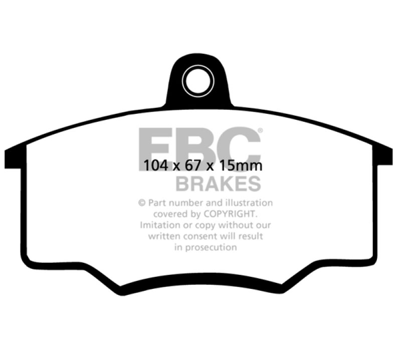 EBC dp2310/2 | 81-84 Audi Coupe 2.2 Greenstuff Front Brake Pads; 1981-1984