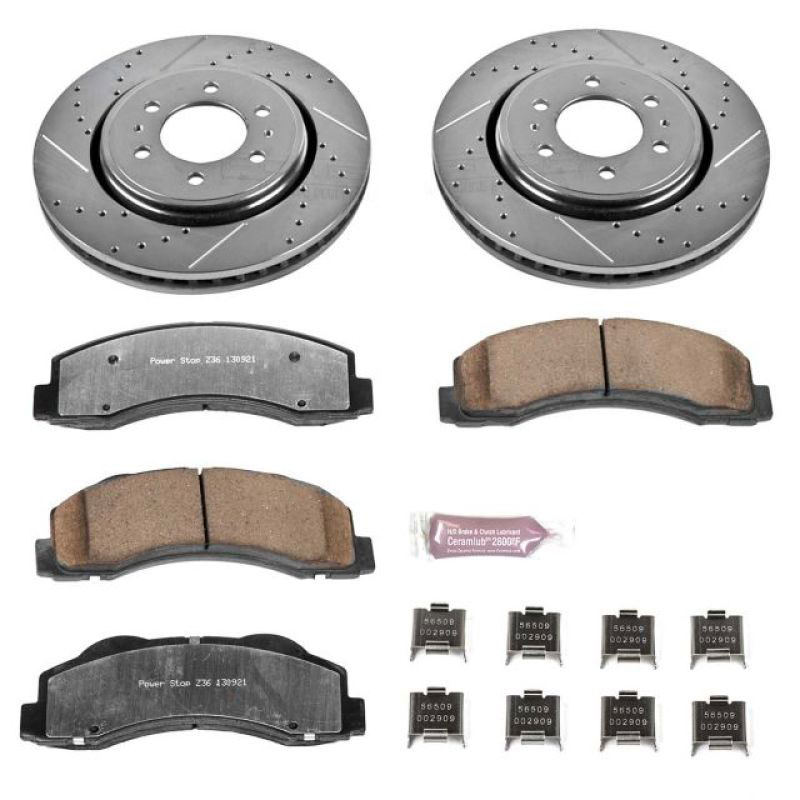 PowerStop k3167-36 | Power Stop 10-18 Ford Expedition Front Z36 Truck & Tow Brake Kit; 2010-2018