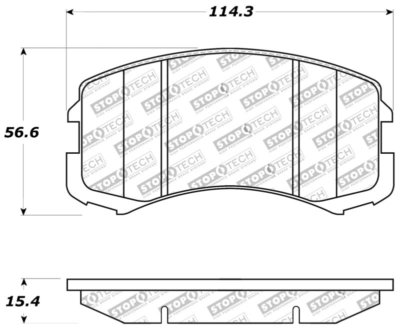 Stoptech 309.09040 | StopTech Sport Brake Pads Mitsubishi Lancer, Front; 2002-2007