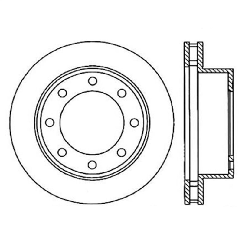 Stoptech 126.65086CSL | StopTech Ford Excursion Sport Slotted Cryo Brake Rotor, Front Left; 2000-2005