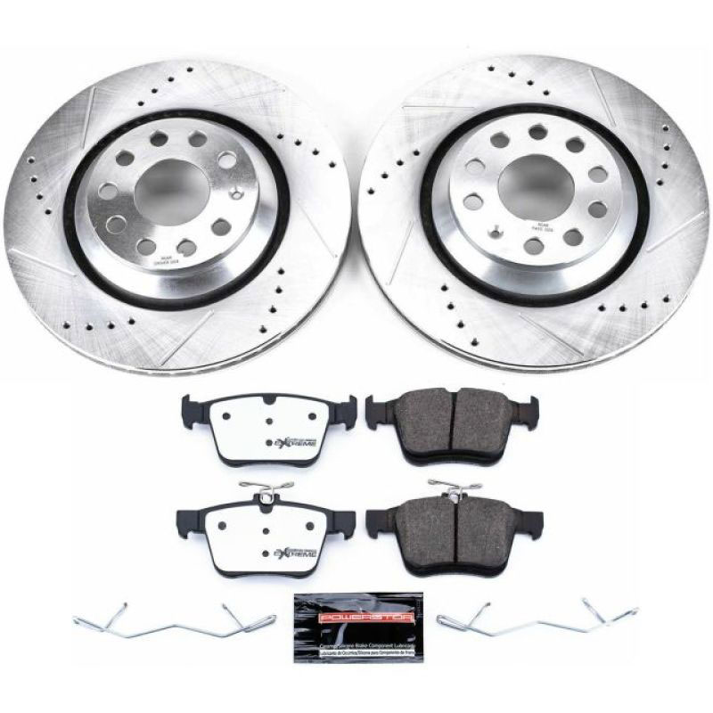 PowerStop k7084-26 | Power Stop 17-18 Audi RS3 Rear Z26 Street Warrior Brake Kit; 2017-2018