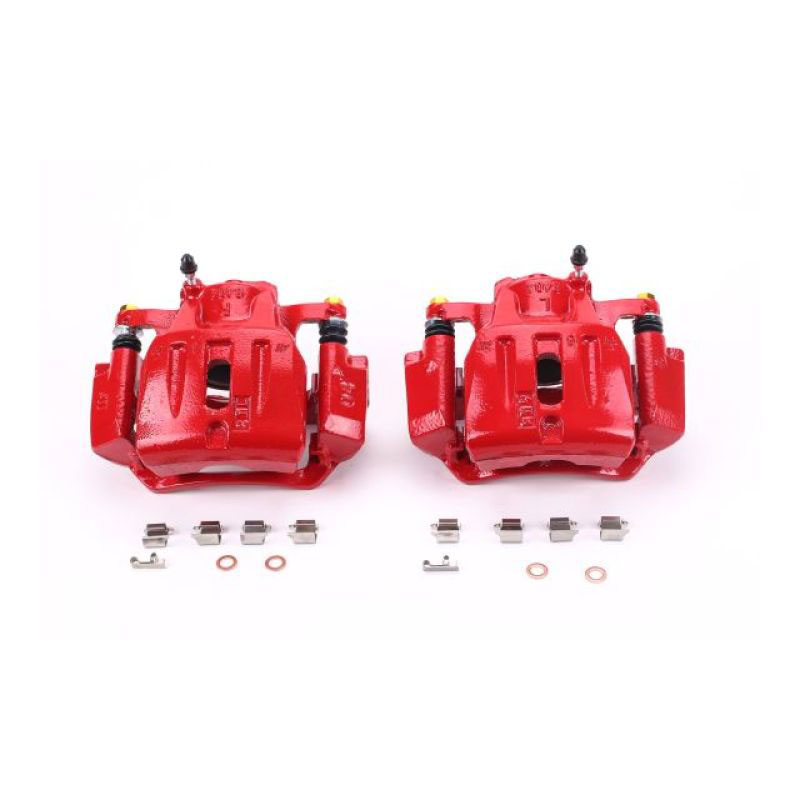 PowerStop s2664 | Power Stop 01-07 Toyota Highlander Front Red Calipers w/Brackets - Pair; 2001-2007