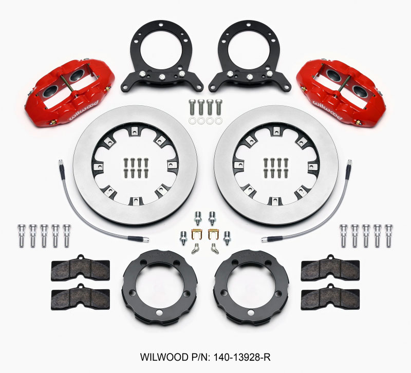 Wilwood 140-13928-r | D8 Front Hat Kit 12.19in Rotor Red 76-77 Ford Bronco Dana 44 w/Lines; 1976-1977