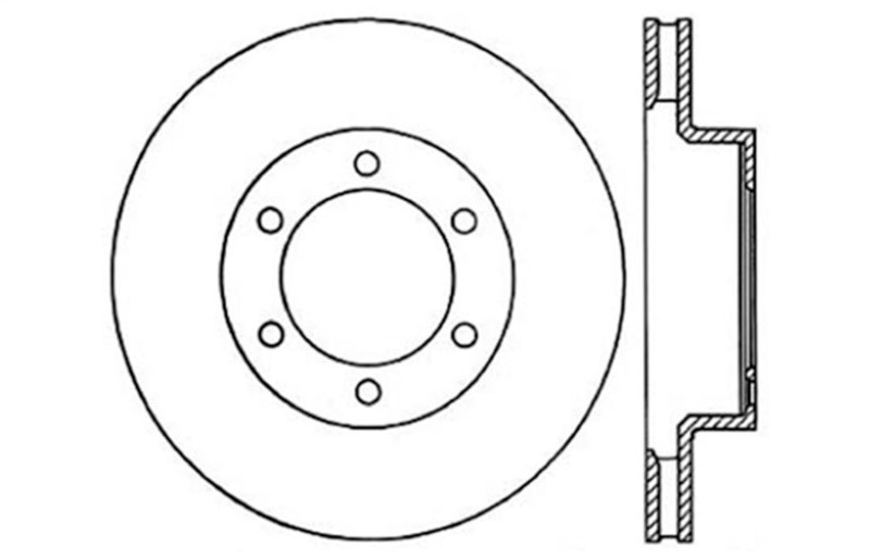 Stoptech 128.44129R | StopTech Toyota Tacoma Sport Cross Drilled Brake Rotor, Front Right; 2005-2017