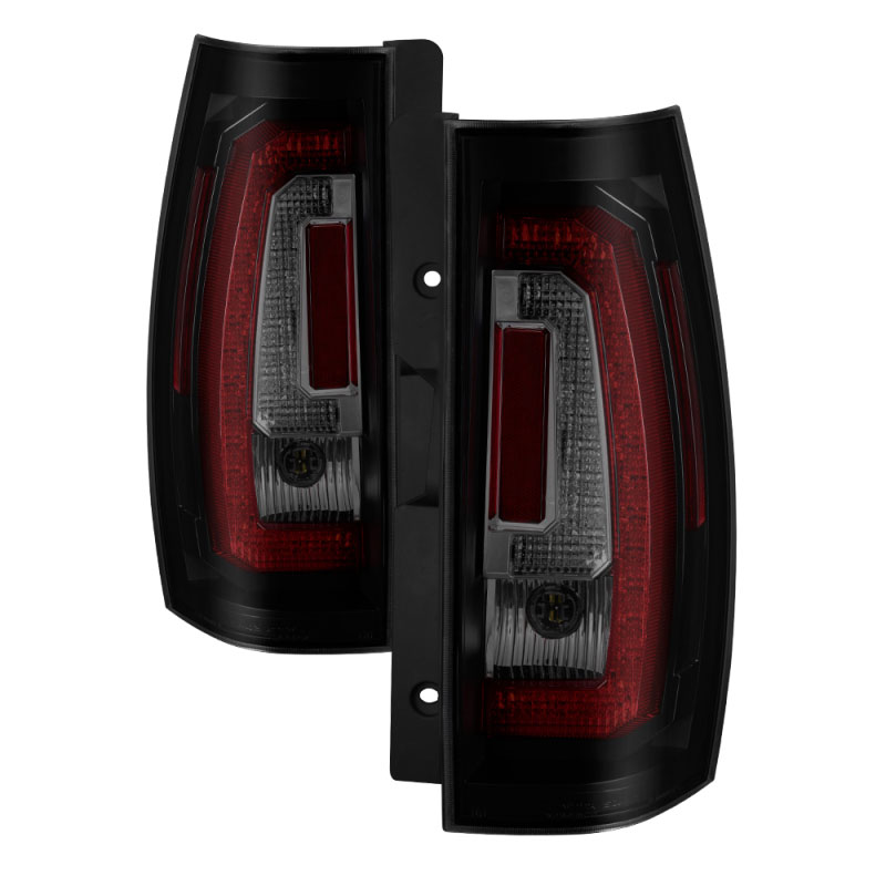 SPYDER 5083425 | Spyder GMC Yukon/Yukon Denali Version 2 - Light Bar LED Tail Lights - Black Smoke - (ALT-YD-CSUB07V2-LED-BSM); 2007-2014