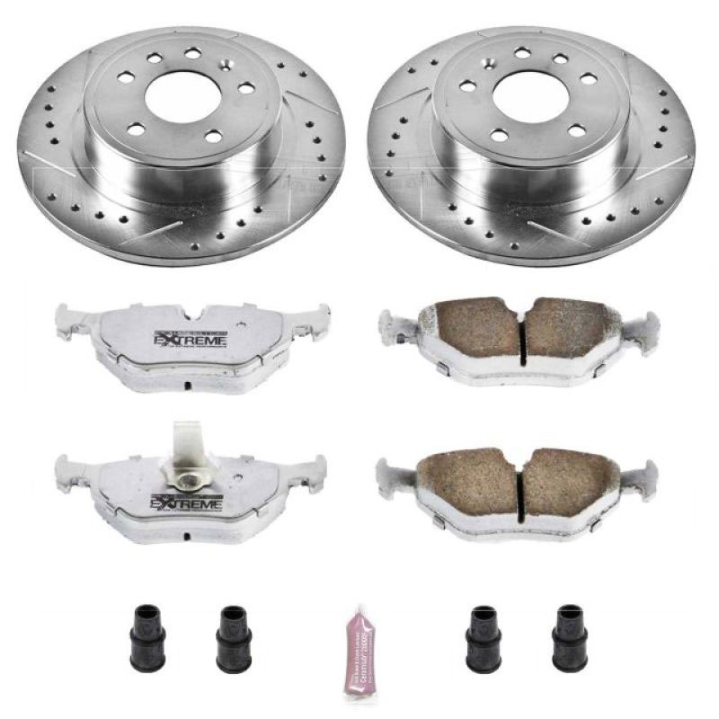 PowerStop k3080-26 | Power Stop 99-10 Saab 9-5 Rear Z26 Street Warrior Brake Kit; 1999-2010