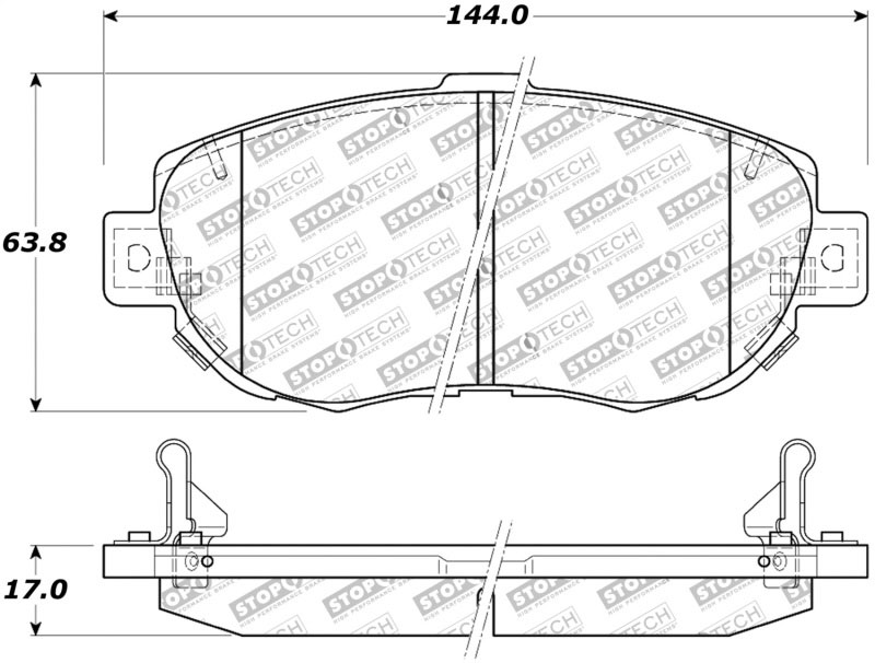 Stoptech 308.06190 | StopTech Street Brake Pads Lexus GS300, Front; 1993-2005