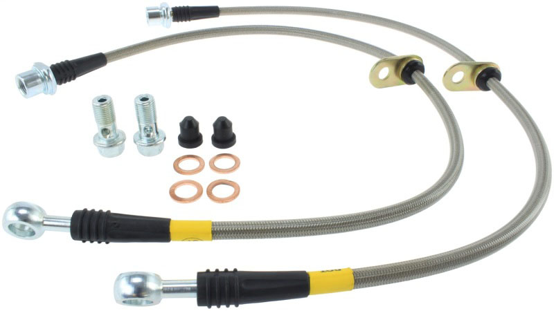 Stoptech 95044511 | StopTech 02-12 Toyota Camry Coupe/Sedan / 04-08 Solara Rear Stainless Steel Brake Lines; 2002-2012