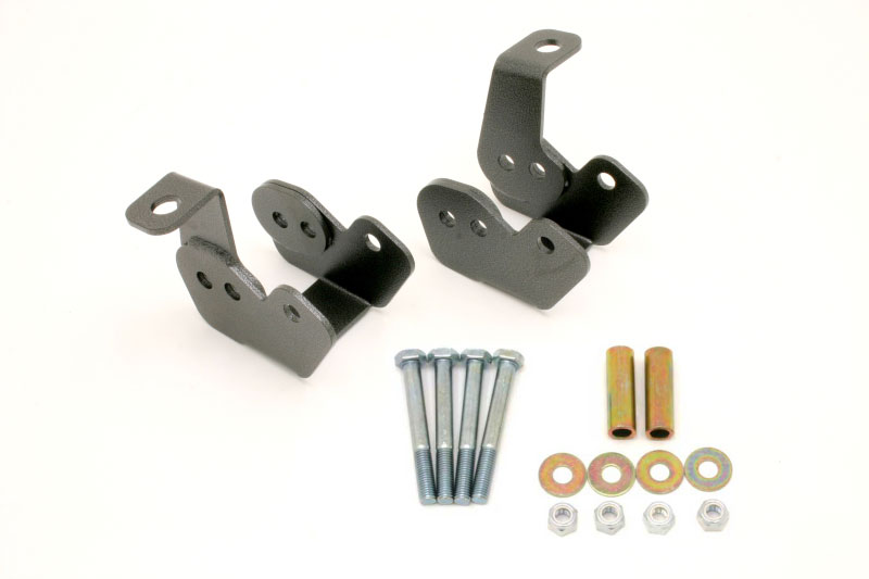 BMR Suspension CAB002H | BMR Control arm relocation brackets, bolt-on, Camaro V8 / V6 Black Hammertone; 1982-2002