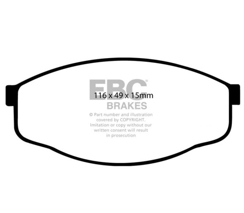 EBC dp6419 | 84-93 Toyota Pick-Up 1/2 Ton 2WD Greenstuff Front Brake Pads; 1984-1993