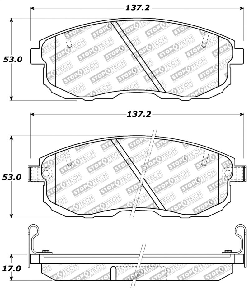 Stoptech 309.06530 | StopTech Sport Brake Pads Nissan Sentra S Fr 4/03, Front; 2004-2004