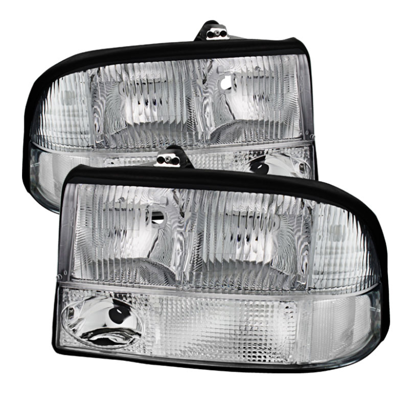 SPYDER 9025488 | Xtune Oldsmobile Bravada 98-01 Crystal Headlights Chrome HD-JH-GS1598-AM-C; 1998-2001