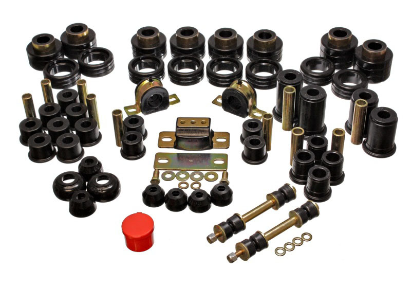 Energy Suspension 3.18107g | 88-98 Chevy/GMC 2WD 1/2, 3/4, 1 Ton PickUp Black Hyper-flex Master Bushing Set; 1988-1998