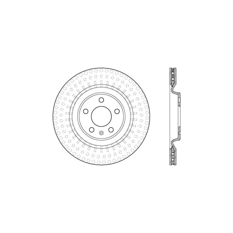 Stoptech 125.33137CRY | StopTech Porsche Macan Cryostop Premium High Carbon Rotor, Rear; 2015-2017