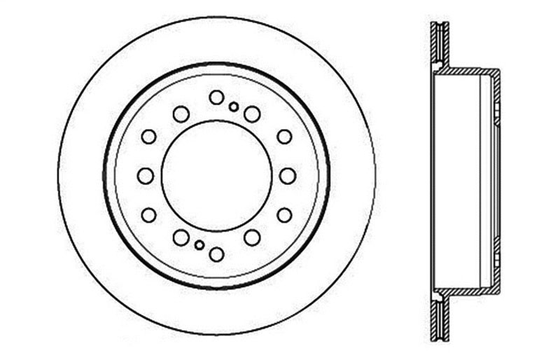 Stoptech 127.44175L | StopTech Toyota FJ Cruiser Sport Drilled/Slotted Rotor, Rear Left; 2010-2014