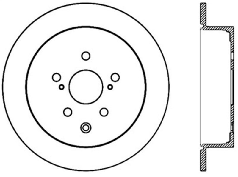 Stoptech 128.44166L | StopTech Lexus RX350 Sport Cross Drilled Brake Rotor, Rear Left; 2010-2015