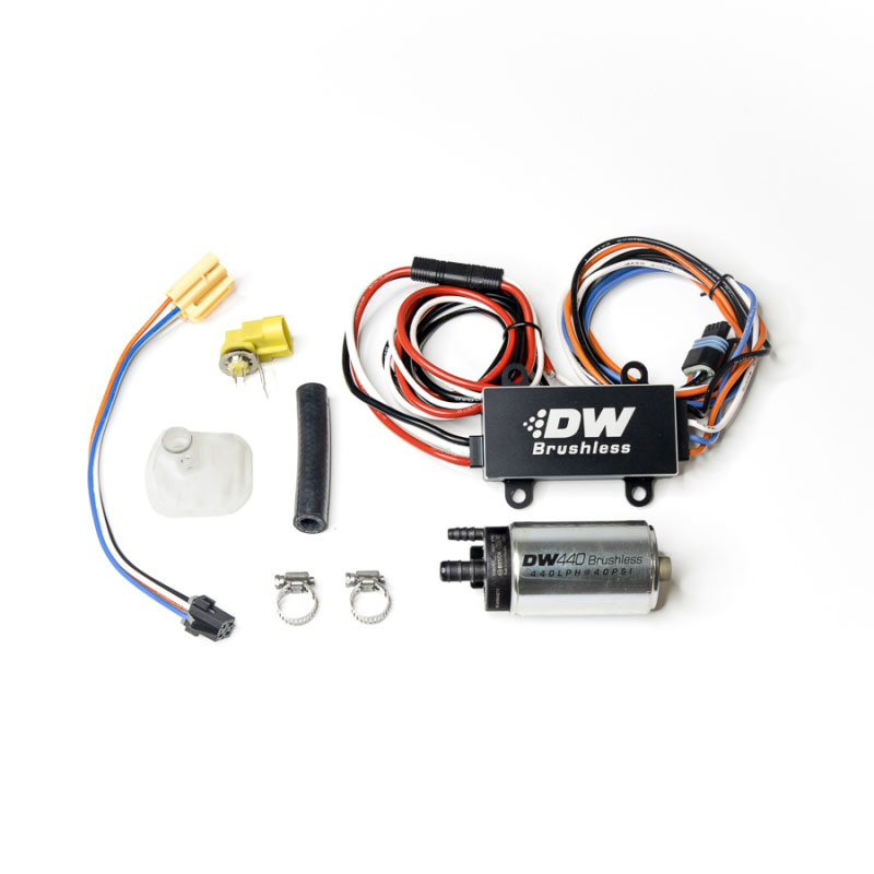 DeatschWerks 9-441-C103-0905 | DW440 440lph Brushless Fuel Pump w/ PWM Controller & Install Kit 05-10 Ford Mustang GT; 2005-2010