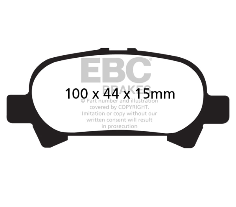 EBC dp41715r | 00-04 Toyota Avalon 3.0 Yellowstuff Rear Brake Pads; 2000-2004