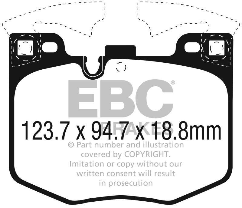 EBC dp62302 | 2018+ BMW X3 M40i (G01) 3.0T Greenstuff Front Brake Pads; 2018-2023