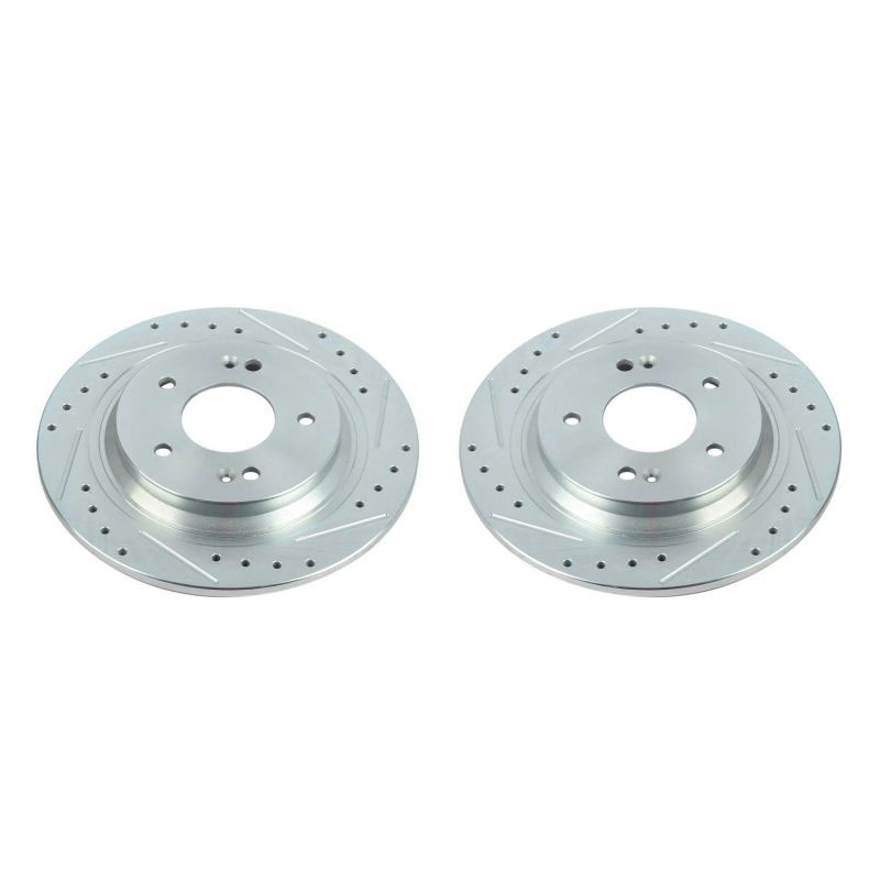 PowerStop jbr1773xpr | Power Stop 18-20 Hyundai Kona Rear Evolution Drilled & Slotted Rotors - Pair; 2018-2020