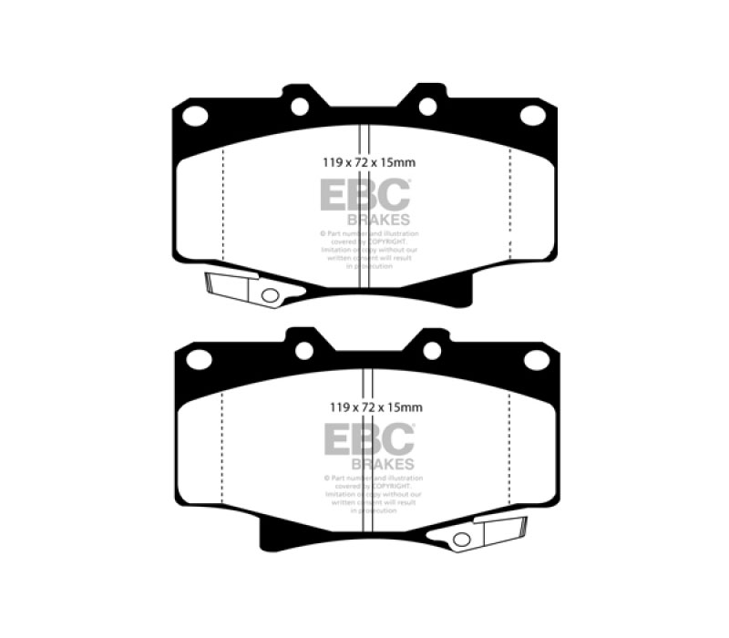 EBC dp6992 | 96-97 Lexus LX450 4.5 Greenstuff Front Brake Pads; 1996-1997