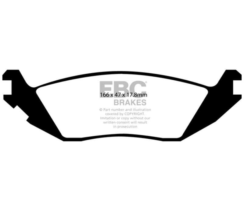 EBC dp41639r | 06-09 Chrysler Aspen 4.7 Yellowstuff Rear Brake Pads; 2006-2009