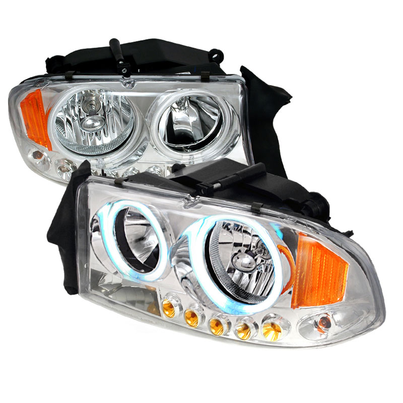 Spec-D Tuning 4LH-DAK97H-KS | Dodge Durango Crystal Housing Headlights Chrome; 1997-2003