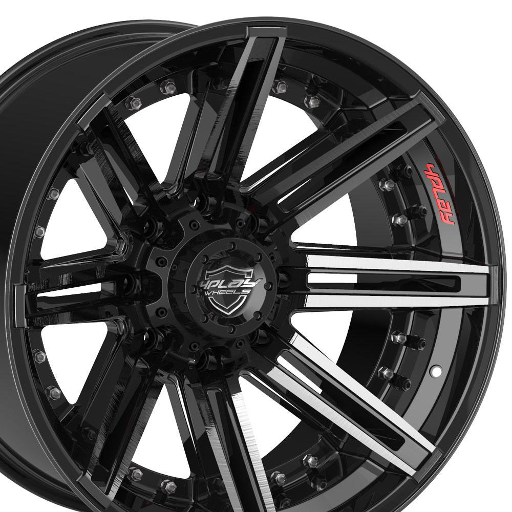 4Play Wheels 4p08-20100-8650-24bbt | 4PLAY Wheel 20x10 4P08 Brushed Black Rim Chevrolet Avalanche 2500 2002-2007; 2002-2007