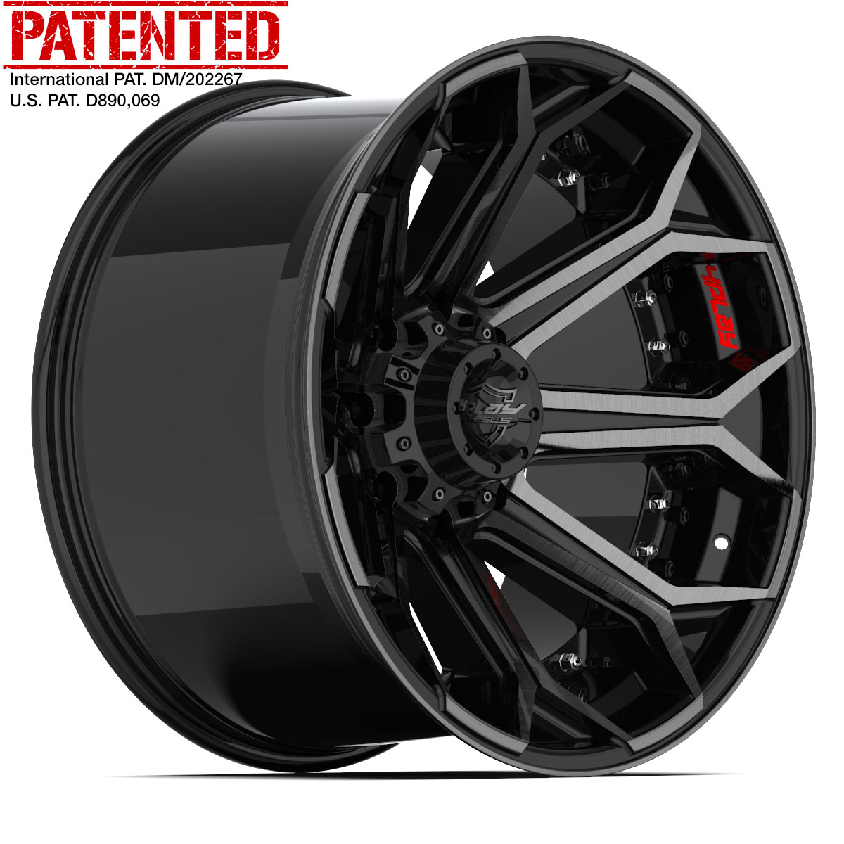 4Play Wheels 4p80r-22100-8650-24bbt | 4PLAY Wheel 22x10 4P80R Brushed Black Rim Chevrolet C3500 1988-2000; 1988-2000