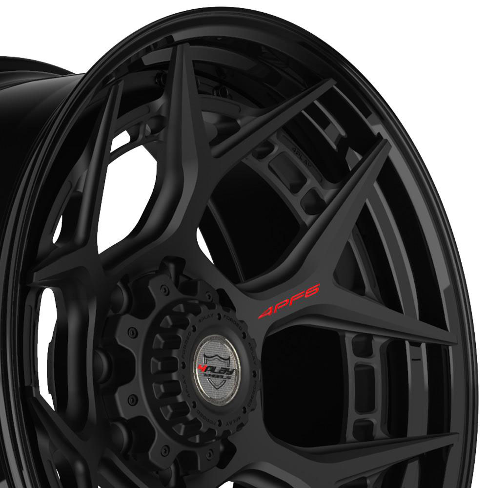 4Play Wheels 4pf6-22100-8170-18b1-b | 4PLAY Wheel 22x10 4PF6 Gloss Black Barrel with Matte Center Rim Ford Excursion 2000-2005; 2000-2005