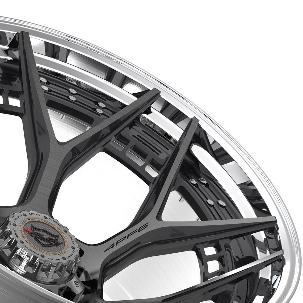 4Play Wheels 4pf6-24140-8650-76bg-p | 4PLAY Wheel 24x14 4PF6 Polished Barrel with Tinted Clear Center Rim Hummer H1 1992-2006; 1992-2006