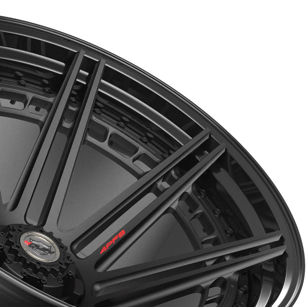 4Play Wheels 4pf8-24140-6d55-76b1-b | 4PLAY Wheel 24x14 4PF8 Gloss Black Barrel with Matte Center Rim Chevrolet Tahoe 1995-2022; 1995-2022