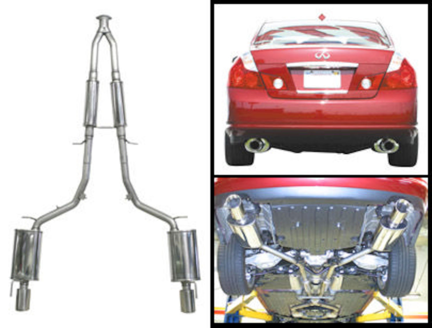 Stillen 504445 | STILLEN Near Cat-Back Exhaust 06-09 Infiniti M45 - Stainless Steel; 2006-2009