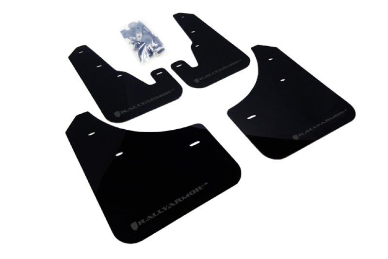 Rally Armor mf9-ur-blk/gry | 2004-2009 Mazda3/Speed 3 UR Black Mud Flap w/ Grey Logo; 2004-2009