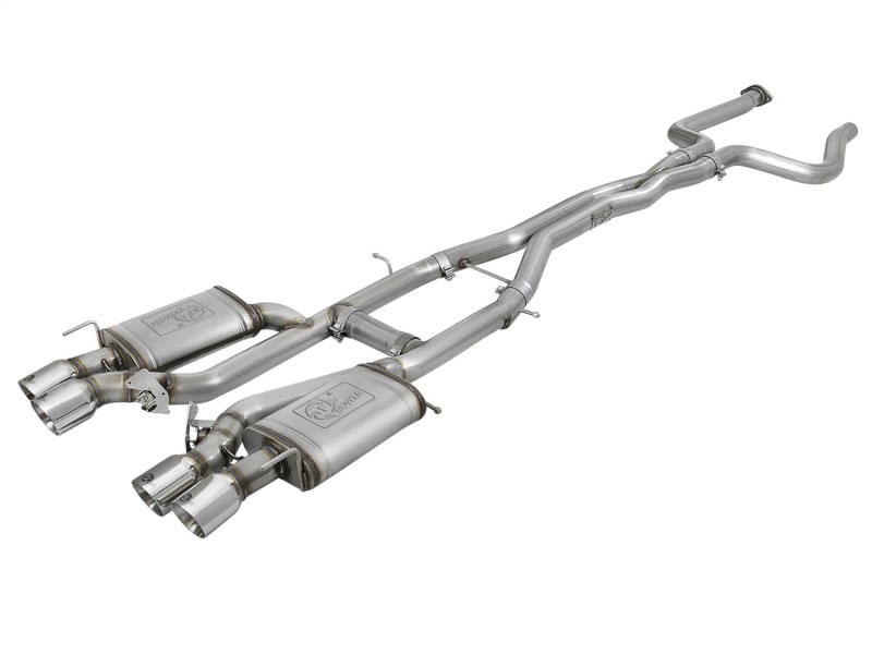 aFe 49-34078-P | MACHForce XP 3in 304 SS Cat-Back Dual Mode Exhaust w/ Polished Tips 16-17 Cadillac ATS-V V6-3.6L; 2016-2017