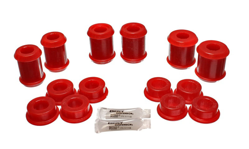 Energy Suspension 3.3177r | 04-09 Cadillac XLR/XLR-V / 97-12 Corvette Red Rear End C/A Bushing Set; 2004-2009