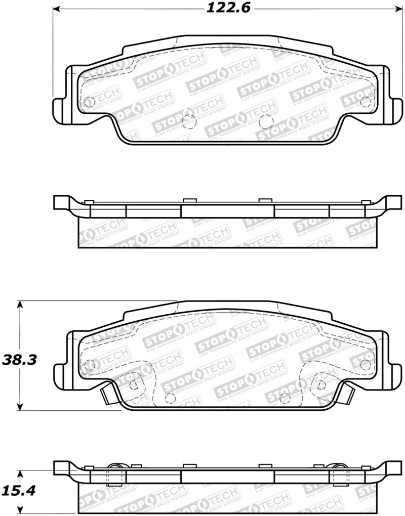 Stoptech 308.09220 | StopTech Street Brake Pads Cadillac STS (JL9), Rear; 2005-2005