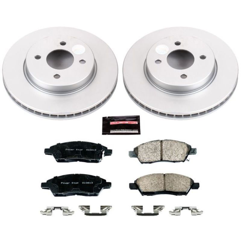 PowerStop crk6096 | Power Stop 12-18 Nissan Versa Front Z17 Evolution Geomet Coated Brake Kit; 2012-2018