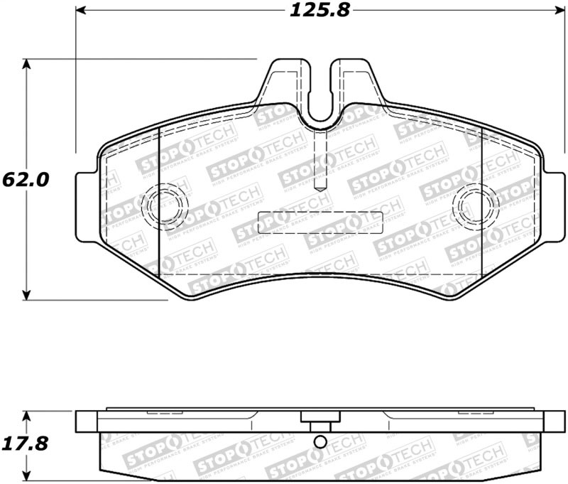 Stoptech 308.09280 | StopTech Street Brake Pads Mercedes-Benz G500, Rear; 2002-2015