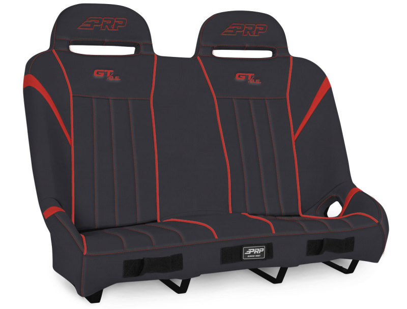 PRP Seats a60-237 | PRP Polaris RZR GT/S.E. Suspension Bench- Black/Red; 2014-2022