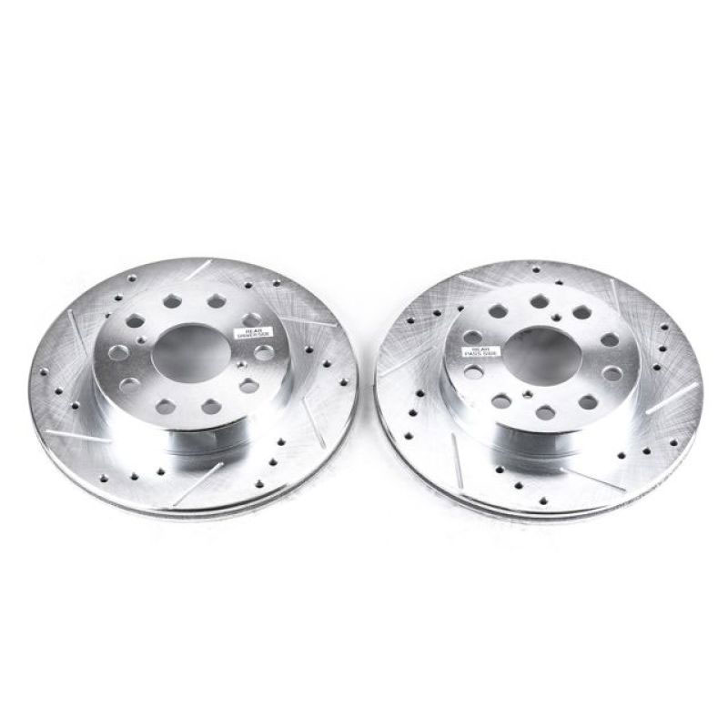 PowerStop jbr593xpr | Power Stop 91-95 Toyota MR2 Rear Evolution Drilled & Slotted Rotors - Pair; 1991-1995