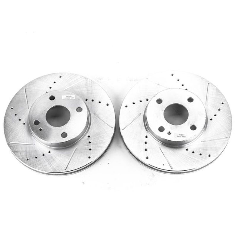 PowerStop jbr1743xpr | Power Stop 2016 Scion iA Front Evolution Drilled & Slotted Rotors - Pair; 2016-2016