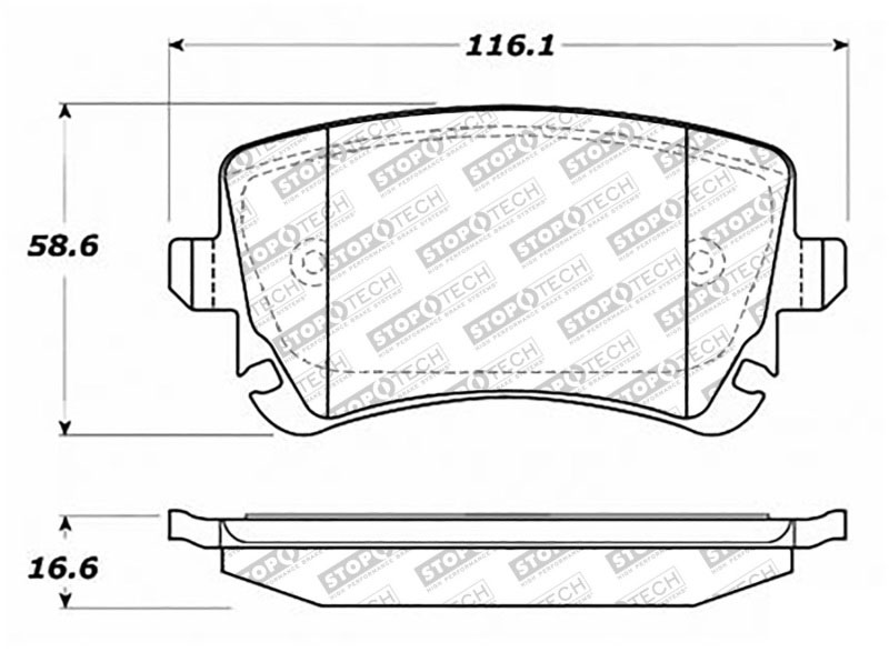 Stoptech 305.10180 | StopTech Street Select Brake Pads Audi S4, Rear; 2004-2009