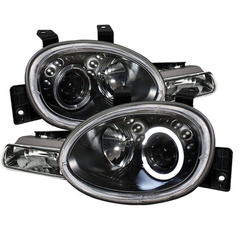 SPYDER 5017420 | Spyder Dodge Neon / Plymouth Neon Halo Projector Headlights - Black - (PRO-YD-DN95-HL-BK); 1995-1999