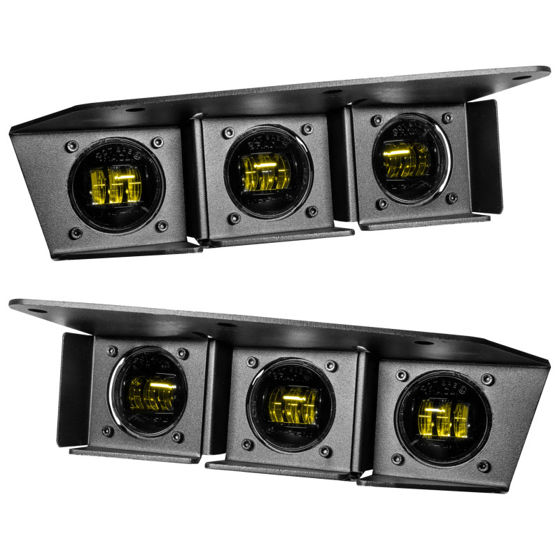 Oracle Lighting 5890-006 | ORACLE Lighting 21-22 Ford Bronco Triple LED Fog Light Kit for Steel Bumper - Yellow; 2021-2024