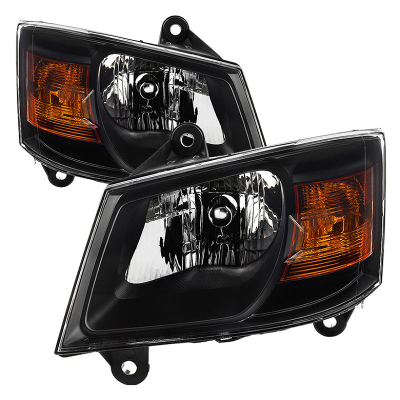 SPYDER 9035173 | xTune Dodge Grand Caravan 08-10 OEM Style Headlights-Black HD-JH-DGC08-AM-BK; 2008-2010