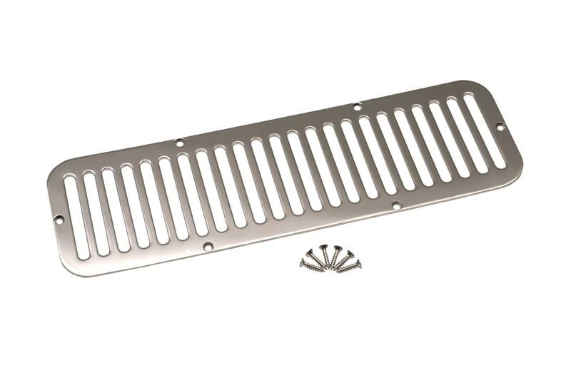 Kentrol 30405 | 55-77 Jeep CJ5 Hood Vent - Polished Silver; 1955-1977